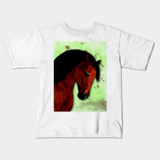 Horse Lovers Bay Horse Kids T-Shirt